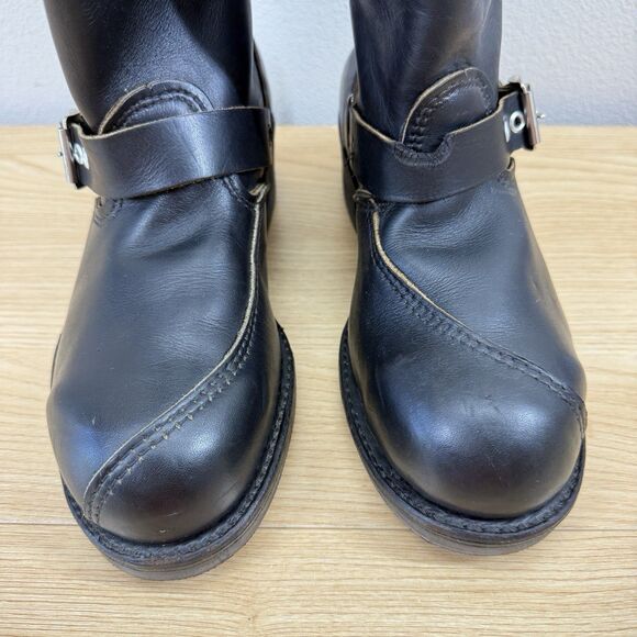 Vintage Harley Davidson Riding Boots Mens Size 7 Leather Harness Eagle Steel Toe - Picture 3 of 14
